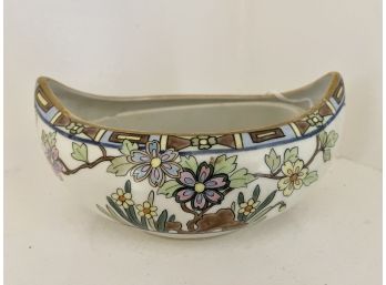 Hand Painted Nippon Oval Porcelain Planter