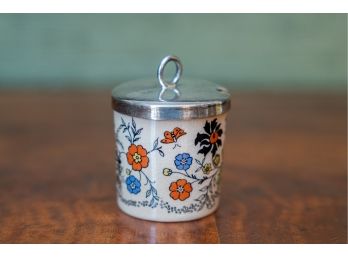 Vintage Jam Jar W Metal Lid