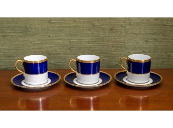 Coalport England Ovington Brothers Cups And Saucers - Set Of 3