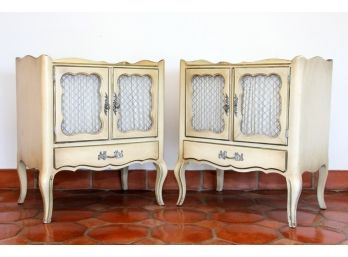 A Pair Of Vintage Hollywood Regency Nightstands