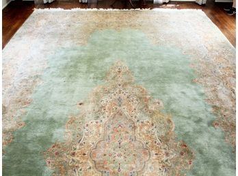 A Large Vintage Indo-Persian Silk/Wool Rug