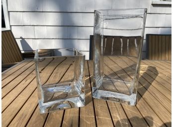 Pair Of Denizli Crystal Vases