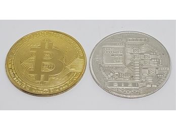 Lot Of 2 Bitcoin Medallions