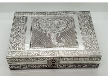 Handcrafted Elephant Aluminum Jewelry Box