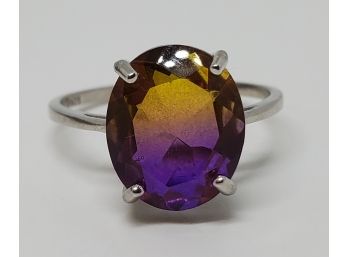 Beautiful Ametrine Ring In Sterling Silver