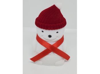 Cute Velvet Snowman Ring Gift Box