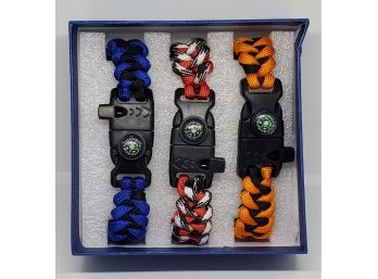 Set Of 3 Brand New Field Survival Bracelets