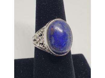 Bali Lapis Ring In Sterling Silver