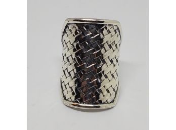 Basket Weave Ring In Sterling Silver