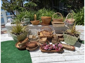 Large Group Of Woven Baskets