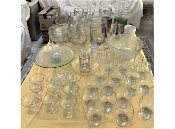 Extensive Collection Of Clear Glass - Over 70 Pieces