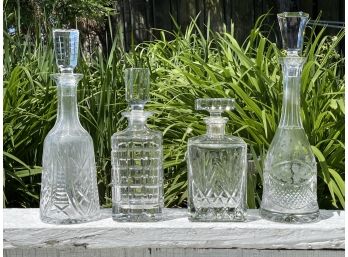 Four Wonderful Crystal Decanters