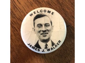 Original Early 1930s NYC Mayor Jimmy Walker Pin