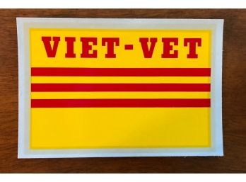 Original & Unused 1968 Viet Nam Vet Car Decal