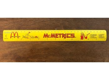 1970s McDonald's 'McMetrics'Giveaway Ruler