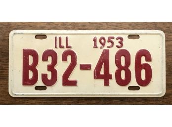 1953 Wheaties Illinois Bicycle License Plate