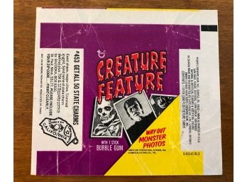 1980 Topps Creature Features Wax Wrapper