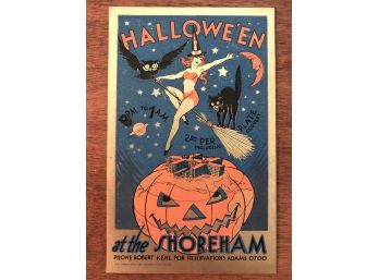 Rare & Unusual Prohibition-Era Halloween Party Invitation - Shoreham Hotel Washington DC