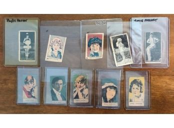 Lot Of 10 Early 1920s Silent Movie Superstars W 2 Mack Sennett Cards