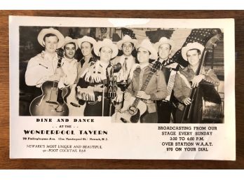 1930s Newark NJ Radio Cowboys - Unusual Restaurant Postcard