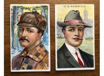 Pair Of 'Types Of Nations' T-113 Tobacco Cards