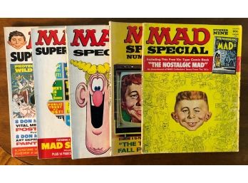 Amazing 1970s Lot Of 5 Mad Specials - All With Inserts INTACT!