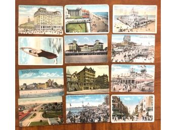 Group Of 12 Atlantic City Postcards