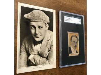 Wallace Reid Lot Incl Graded Card -  Historic Anti-Drug Figure