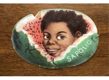 Fantastic And Rare Sapolio 1882 Black Americana Advertising Die Cut