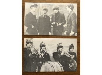 Pair Of B&W Beatles Postcards