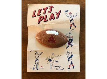 1950s Football Pin On Store Placard