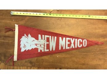 Vintage UNM New Mexico Lobos Pennant