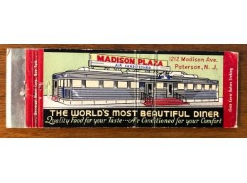 Vintage 1930s New Jersey Diner Matchbook