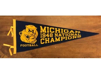 University Of Michigan 1948 Football Pennant