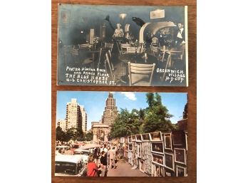 Lot Of 1920s & 1960s Greenwich Village NY Postcards Incl. Rare Christopher St. RPPC Don Dickerman