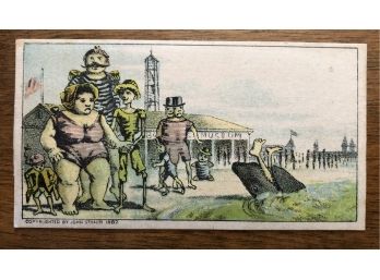 Incredibly Scarce And Disturbing 1882 Sideshow Freaks Card Coney Island (?)