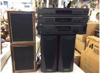 JVC Receiver And Assorted Speakers