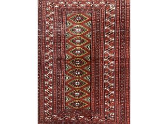 Vintage Handknotted Bokara Small Rug