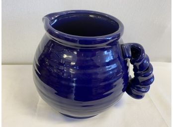 Blue Ceramic  Decorative Large Pitcher