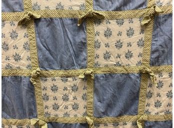 Quilt With Squares With Trim & Fringe