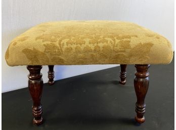 Vintage Foot Stool With Wood Legs