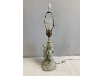 Ceramic Table Lamp With Three Putti's