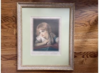 Custom Framed Portrait Print, Published In 1912 By Christian Klackner (American, 1850-1916)