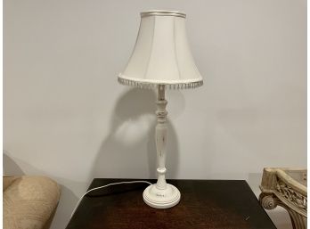 Pottery Barn Shabby Chic Table Lamp With Beaded Trim Shade