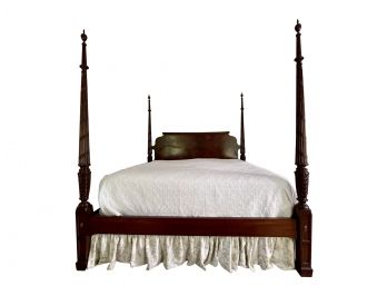 Gorgeous Carved Wood King Sized Four Poster Bed