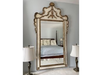 Very Fine And Decorative Gustavian Style Painted And Gilt Mirror