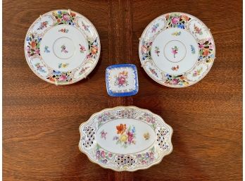 Vintage Dresden Porcelain Dishes, Made In Germany