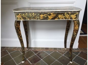 Lillian August Faux Tortoise Shell Entry Table