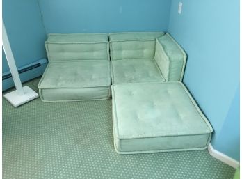 Pottery Barn PB Teen Green Floor Couch