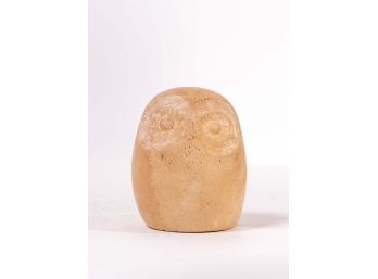 Carved Stone Owl Figurine